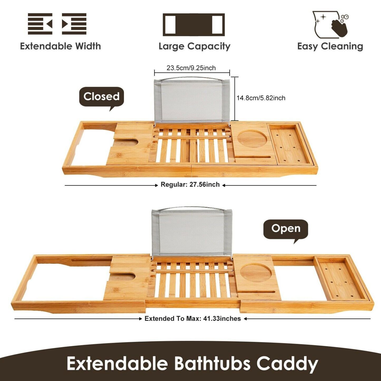 Bathtub Tray Wooden Bath Bamboo Tub-xinru shop