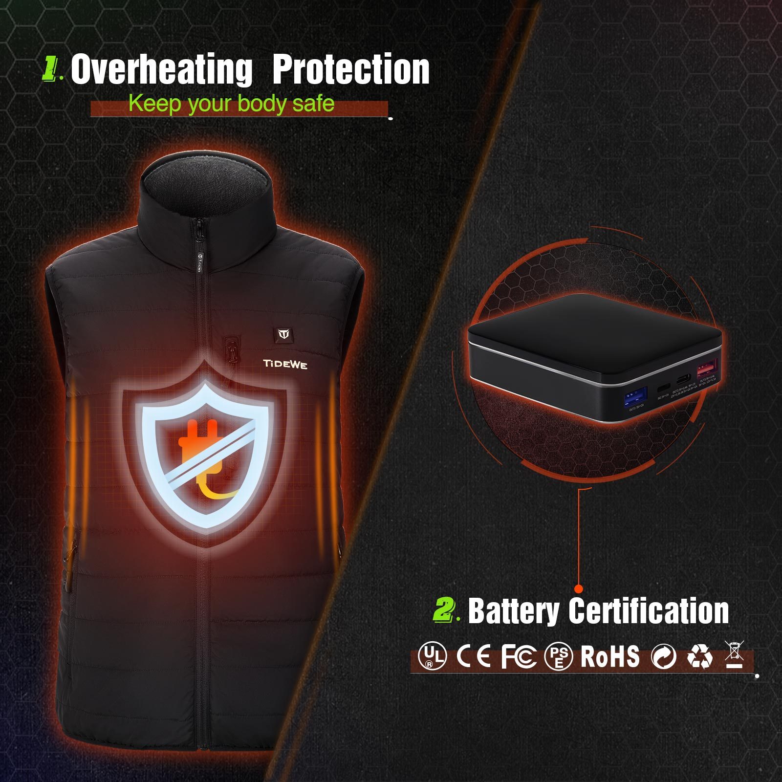 Women閳ユ獨 Lightweight Heated Vest with Battery Pack for Hunting/Hiking-xinru shop