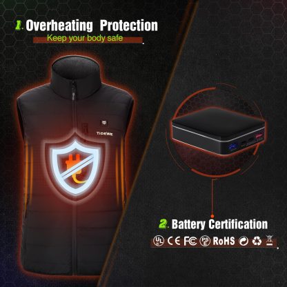 Women閳ユ獨 Lightweight Heated Vest with Battery Pack for Hunting/Hiking-xinru shop