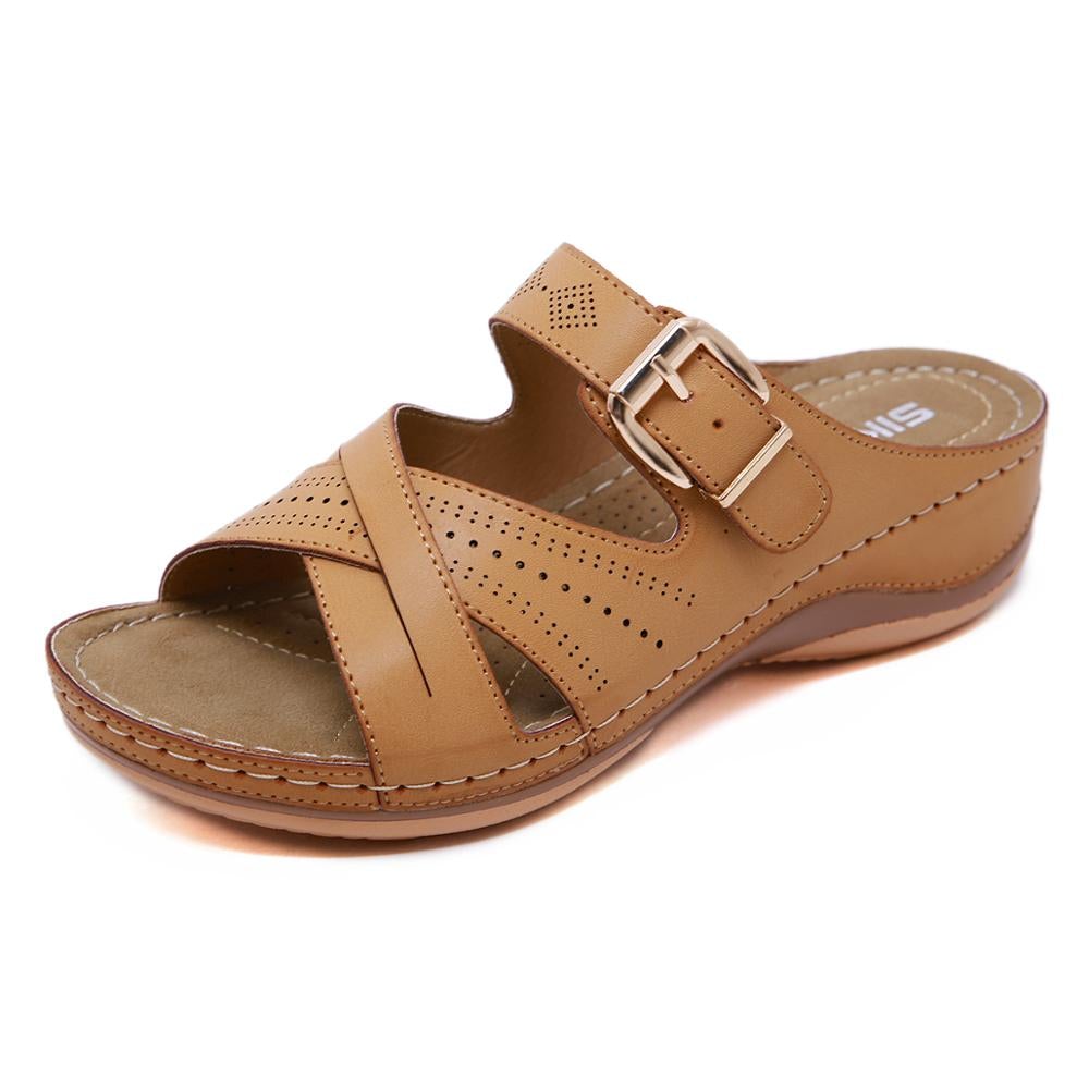 Summer Women Slippers Rome Retro Casual Shoes-xinru