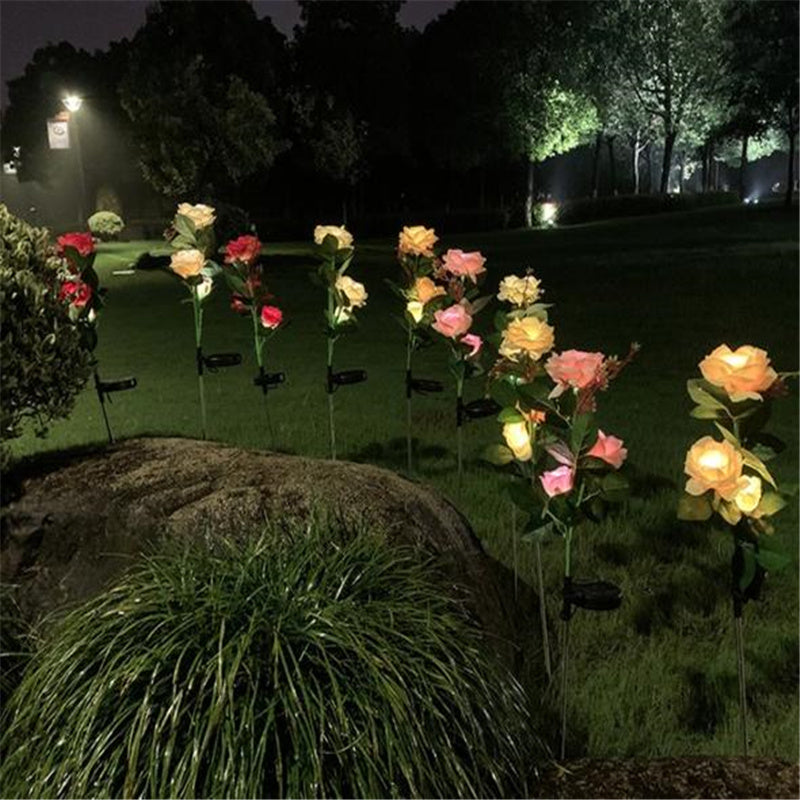 Artificial Rose Solar Outdoor Garden Light-xinru