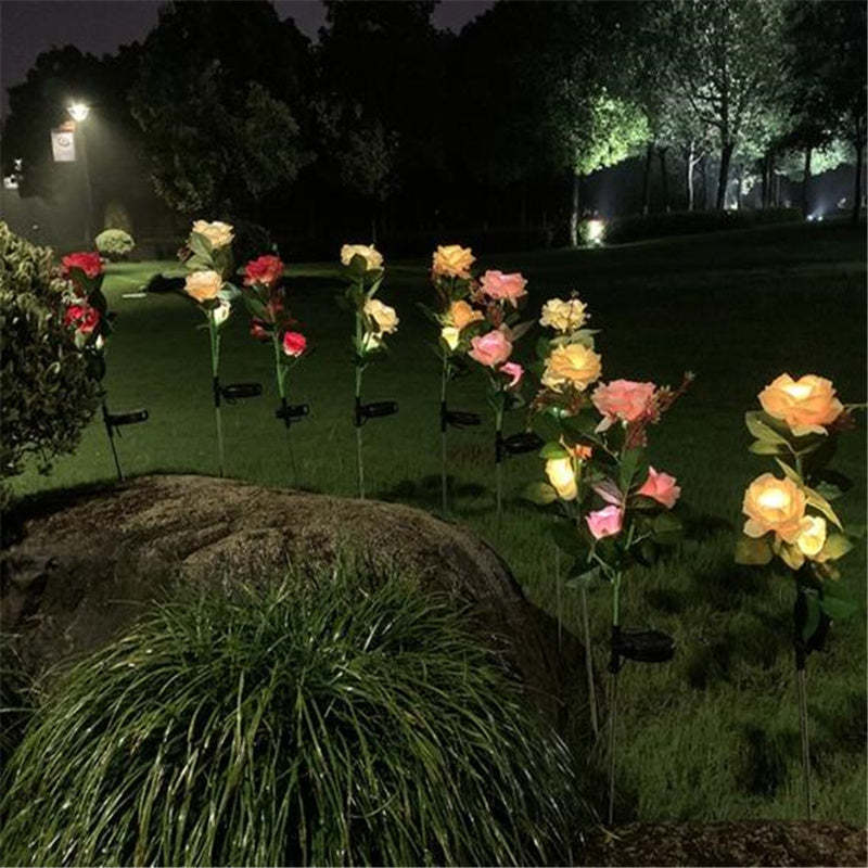 Artificial Rose Solar Outdoor Garden Light-xinru