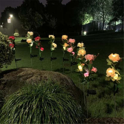 Artificial Rose Solar Outdoor Garden Light-xinru