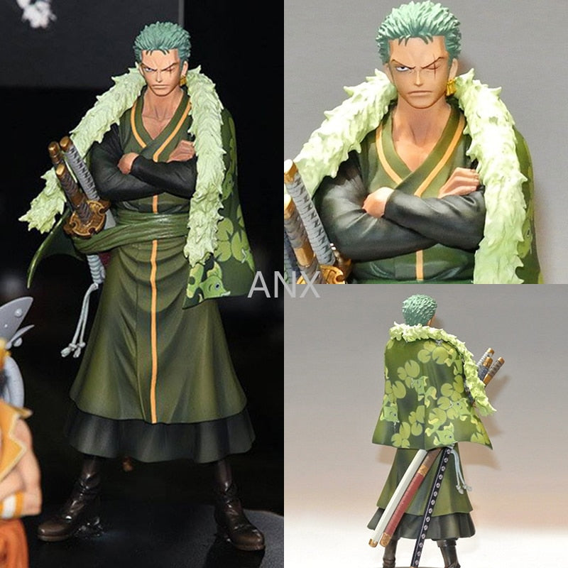 One Piece Figures Luffy With Red Shawl Cool Poseture PVC Figurine Toys-xinru