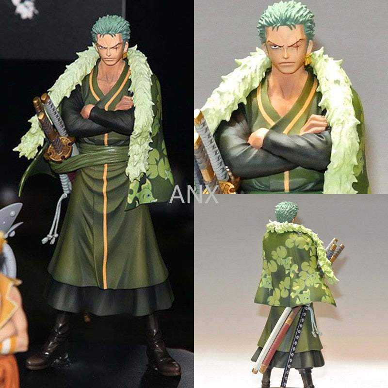 One Piece Figures Luffy With Red Shawl Cool Poseture PVC Figurine Toys-xinru