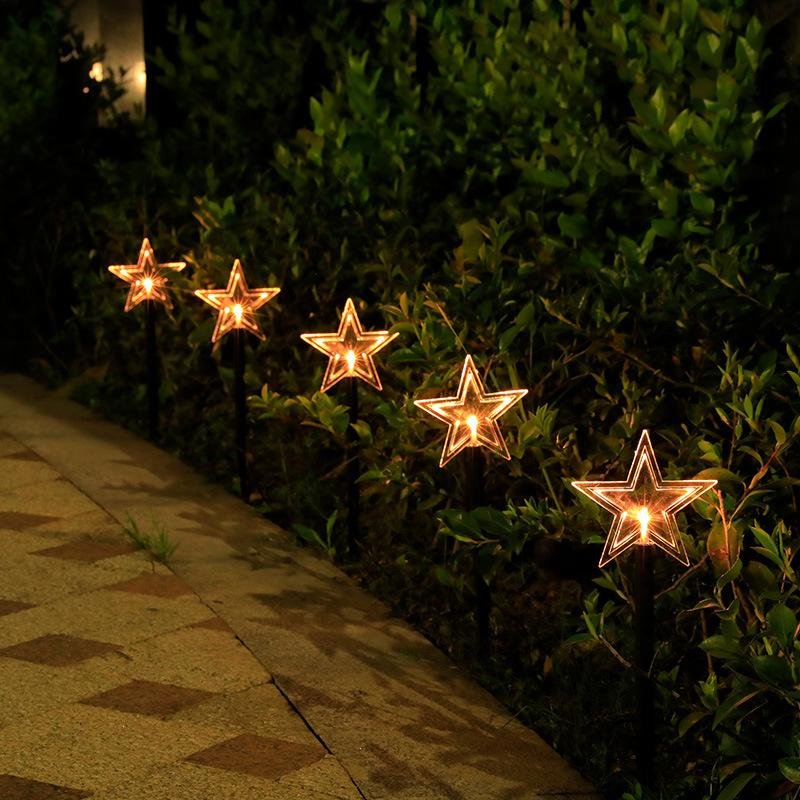 Solar Light Star Snowflake Christmas Tree Garden Light Decoration Lawn Lamp  Waterproof Outdoor-xinru shop