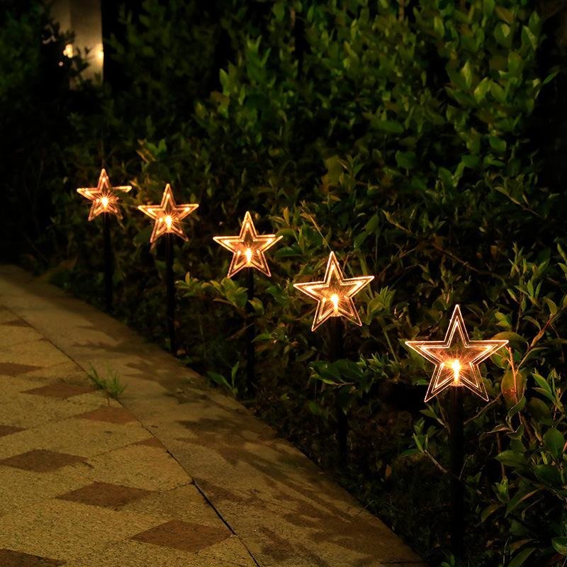 Solar Light Star Snowflake Christmas Tree Garden Light Decoration Lawn Lamp  Waterproof Outdoor-xinru shop