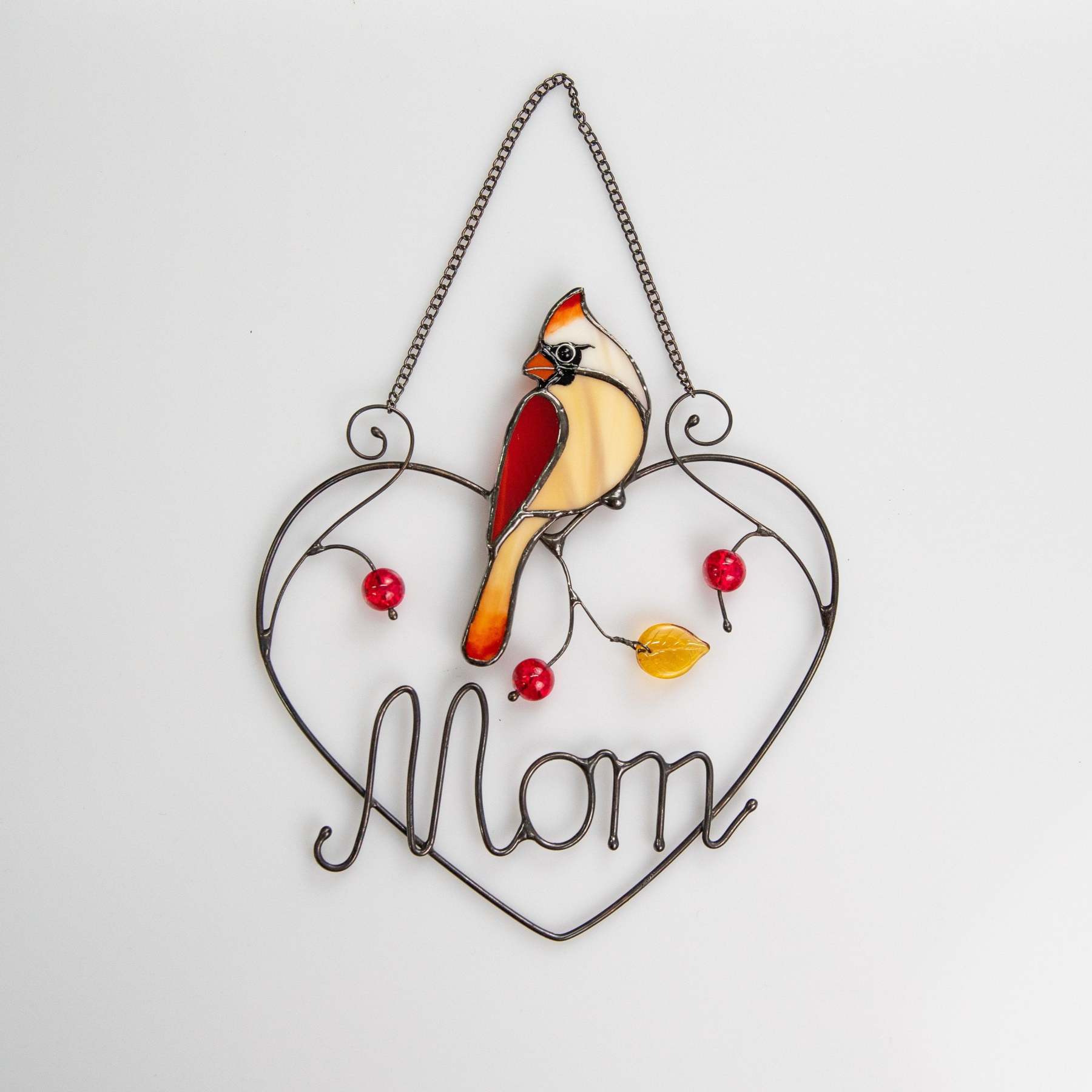 Personalised Female Cardinal Suncatcher-xinru