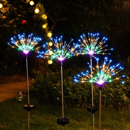Solar Powered Outdoor Dandelion Fireworks Lights String-xinru