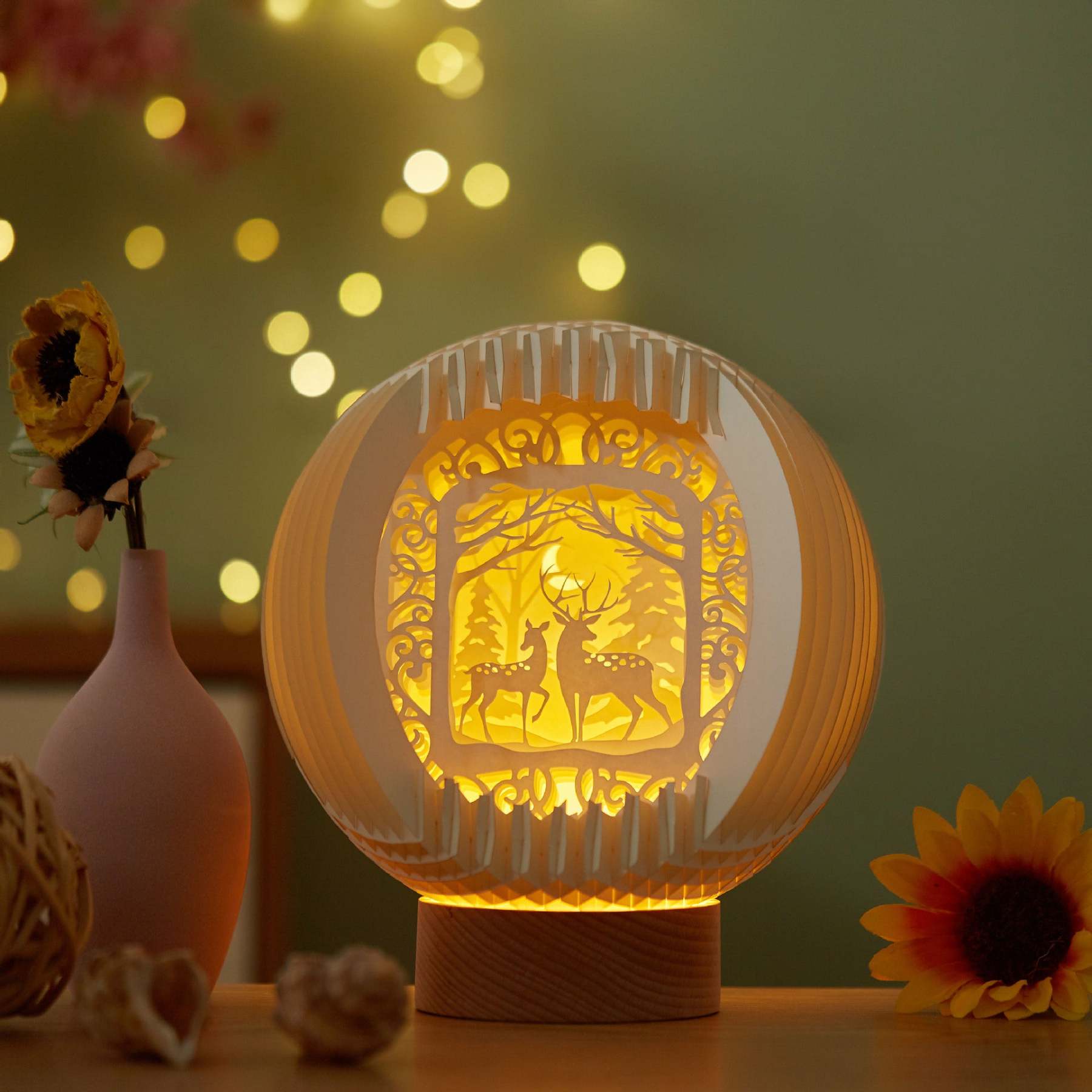 Paper Art Light And Shadow DIY Handmade Creative Paper Carving Lamp-xinru