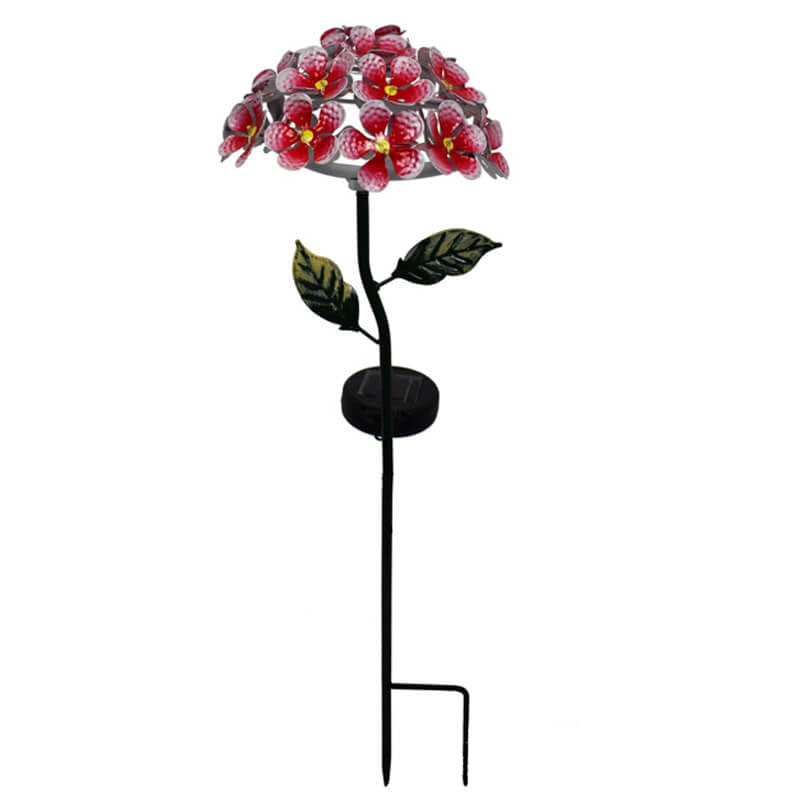 Modern Solar Outdoor Waterproof Simulation Hydrangea LED  Ground Plug Light-xinru