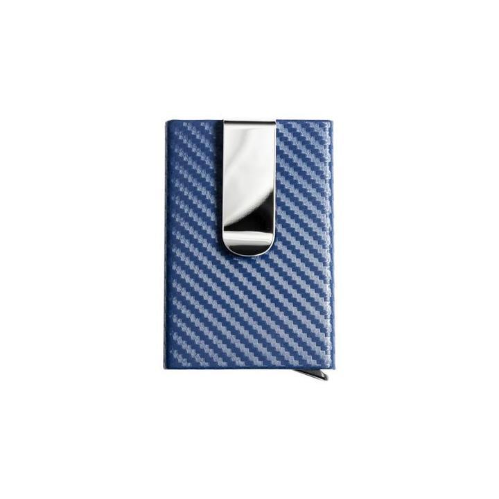 Carbon Fiber Metal Men's Creative Anti-theft Brush Slim Card Holder-xinru