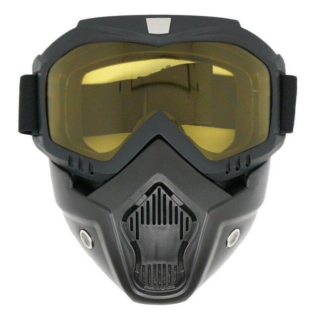 Motorcycle Detachable Mask Anti-UV Off Road Helmet Goggles-xinru