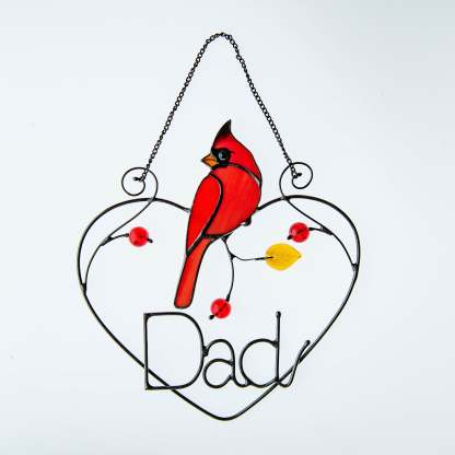 Personalised Female Cardinal Suncatcher-xinru