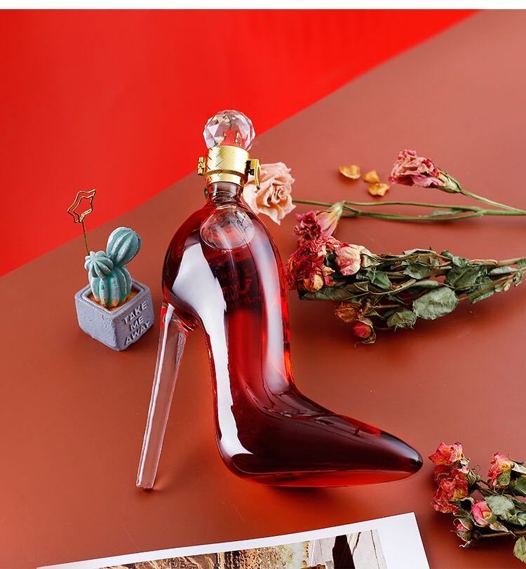 Glass High Heels Wine Container Vodka Wine Container Wine Pourer-xinru