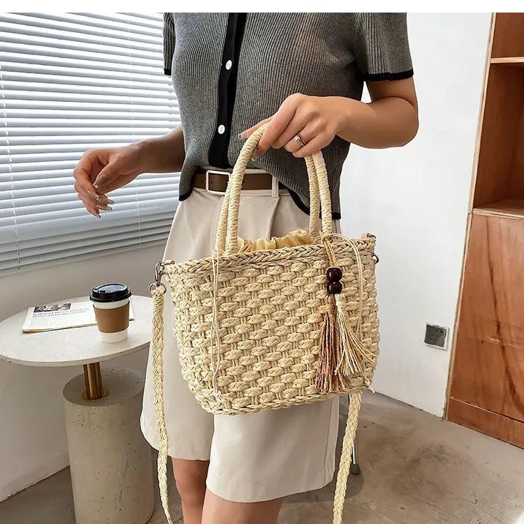 ウーブンバッグトートバッグショルダーバッグ-xinru shop