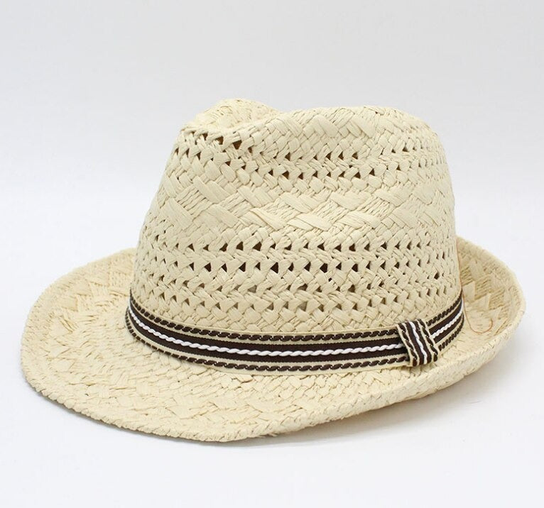 Men's Straw Fedora Vintage Panama Hat-xinru