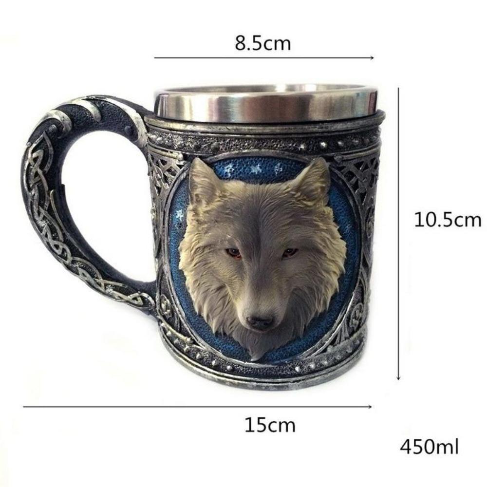Viking Warrior Horned Skull Tankard-xinru