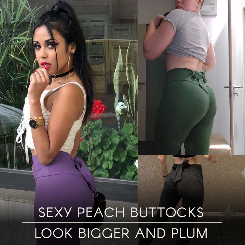 Sexy Peach Buttock Bowknot Yoga Workout Pants-xinru