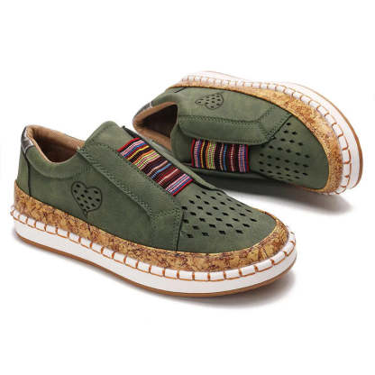 Casual Breathable Hollow Slip-On Flat Loafers-xinru