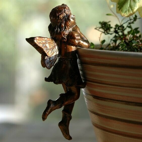 Fairy Girl Hanging Pot Hanger Resin-xinru