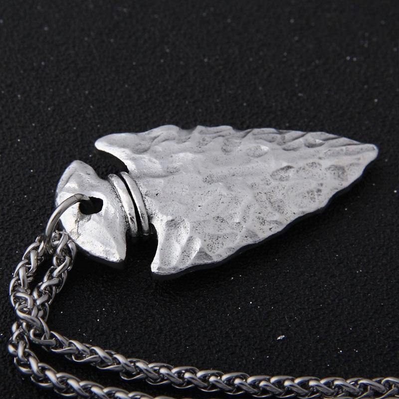 Nordic Viking Spear Pendant Necklace 閳ユガelm of Awe閳?Arrowhead Vegvisir Jewelry-xinru