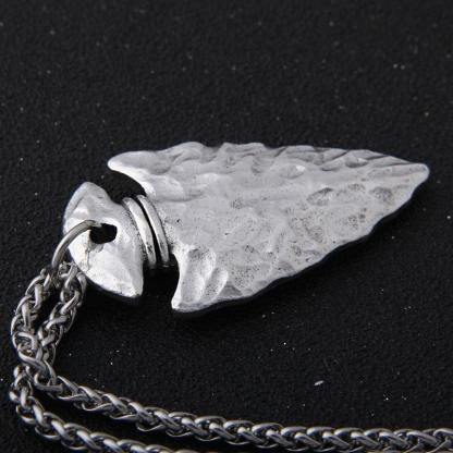 Nordic Viking Spear Pendant Necklace 閳ユガelm of Awe閳?Arrowhead Vegvisir Jewelry-xinru