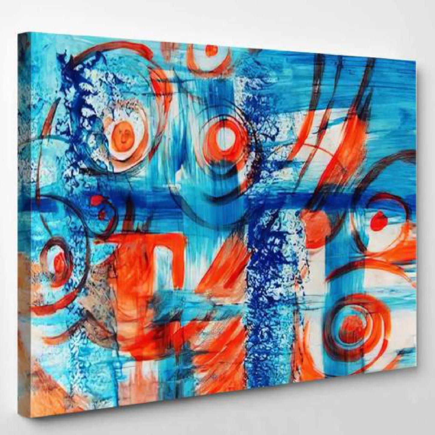 Blue Creative Patterns Sea Abstract-xinru shop