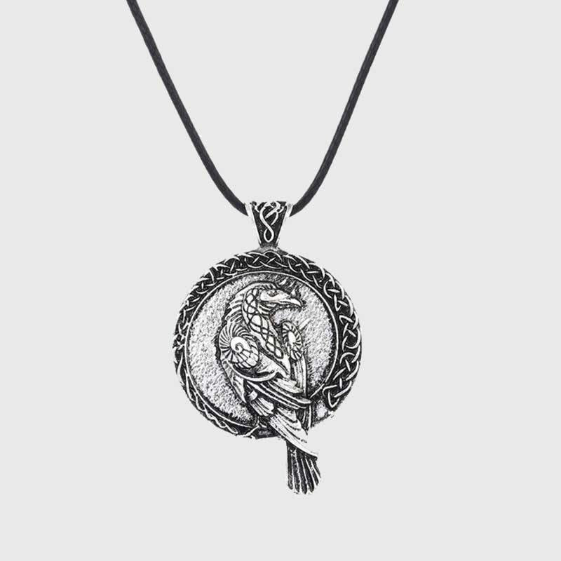 Odin Crow Amulet Viking Necklace Accessories-xinru