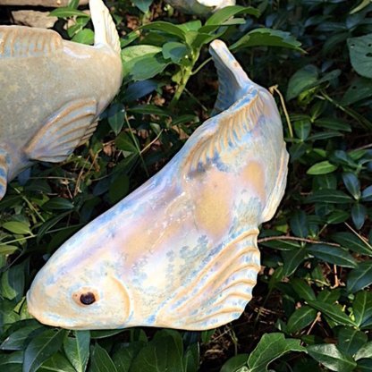 Garden Decoration Swimming Koi Resin Statue-xinru