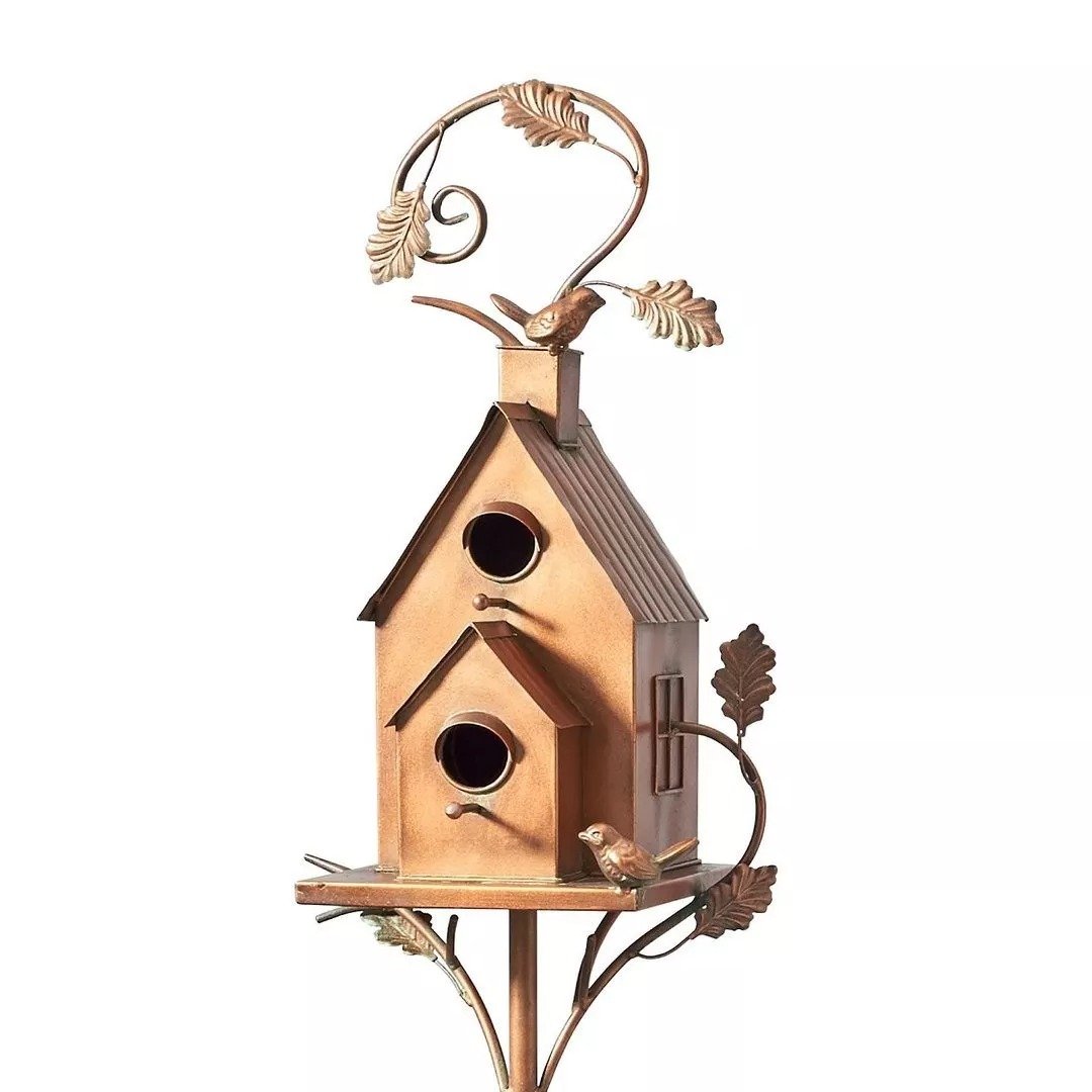 Metal Birdhouse Garden Stakes-xinru