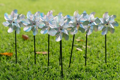 Sparkly Holographic Pin Wheel Spinners Scare Off Birds And Pests-xinru