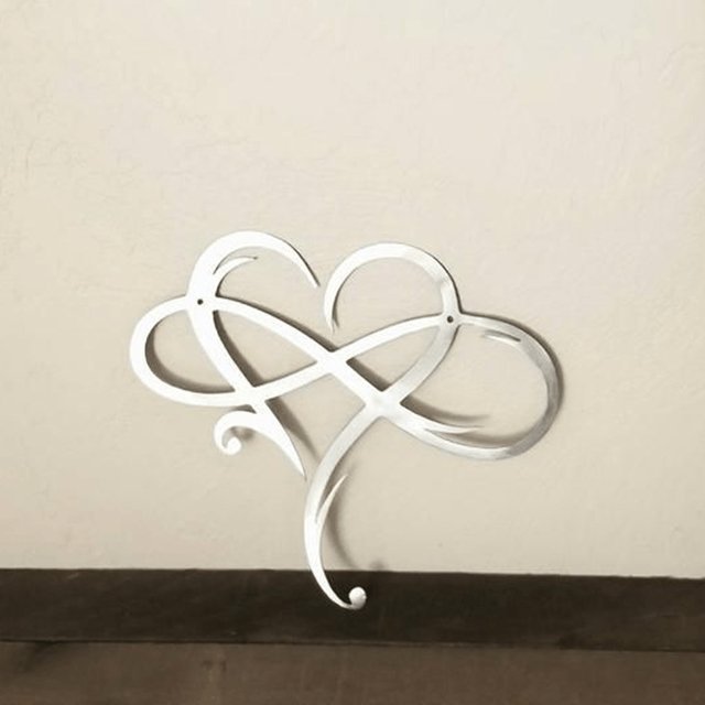 Steel Infinity Heart Wall Decor Metal Wall Art Unique Gift-xinru