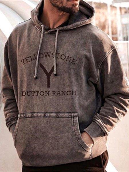 Yellowstone Print Casual Hoodie Sweatshirt-xinru shop