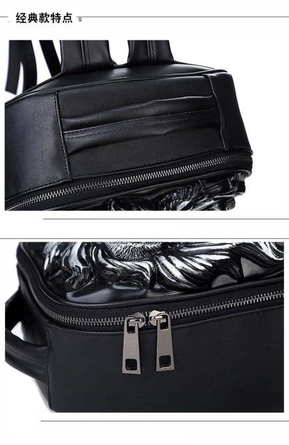 3D Lion King of the Jungle Leather Backpack-xinru shop