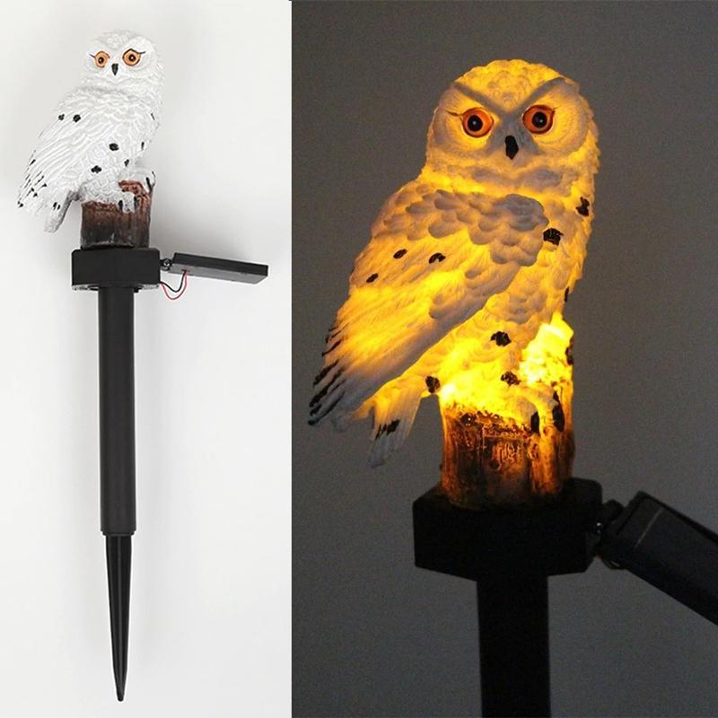 Solar Garden LED Light Owl Animal Elf Lawn Decoration-xinru