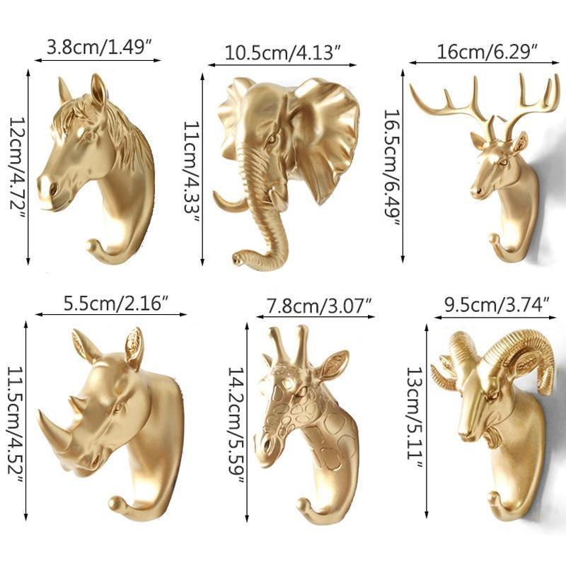 Home Decoration Nordic Multifunctional Deer Head Animal Free Punch Hook-xinru