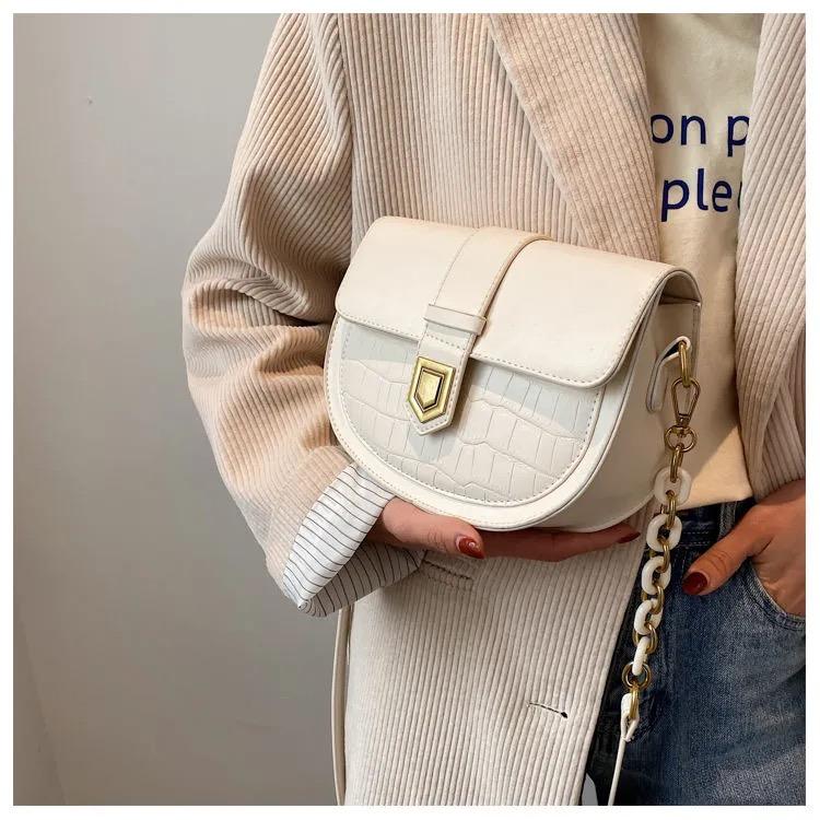 ワニのパターンショルダーバッグ-xinru shop