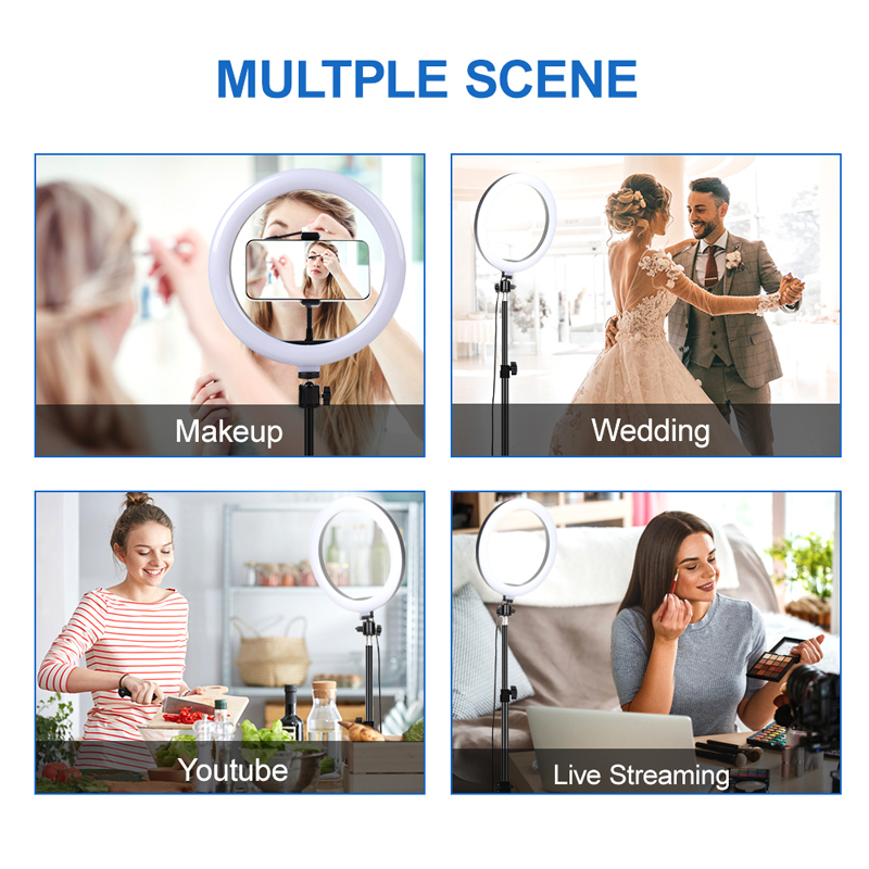 12" Selfie Ring Light Tripod With Stand For Video Studio-xinru