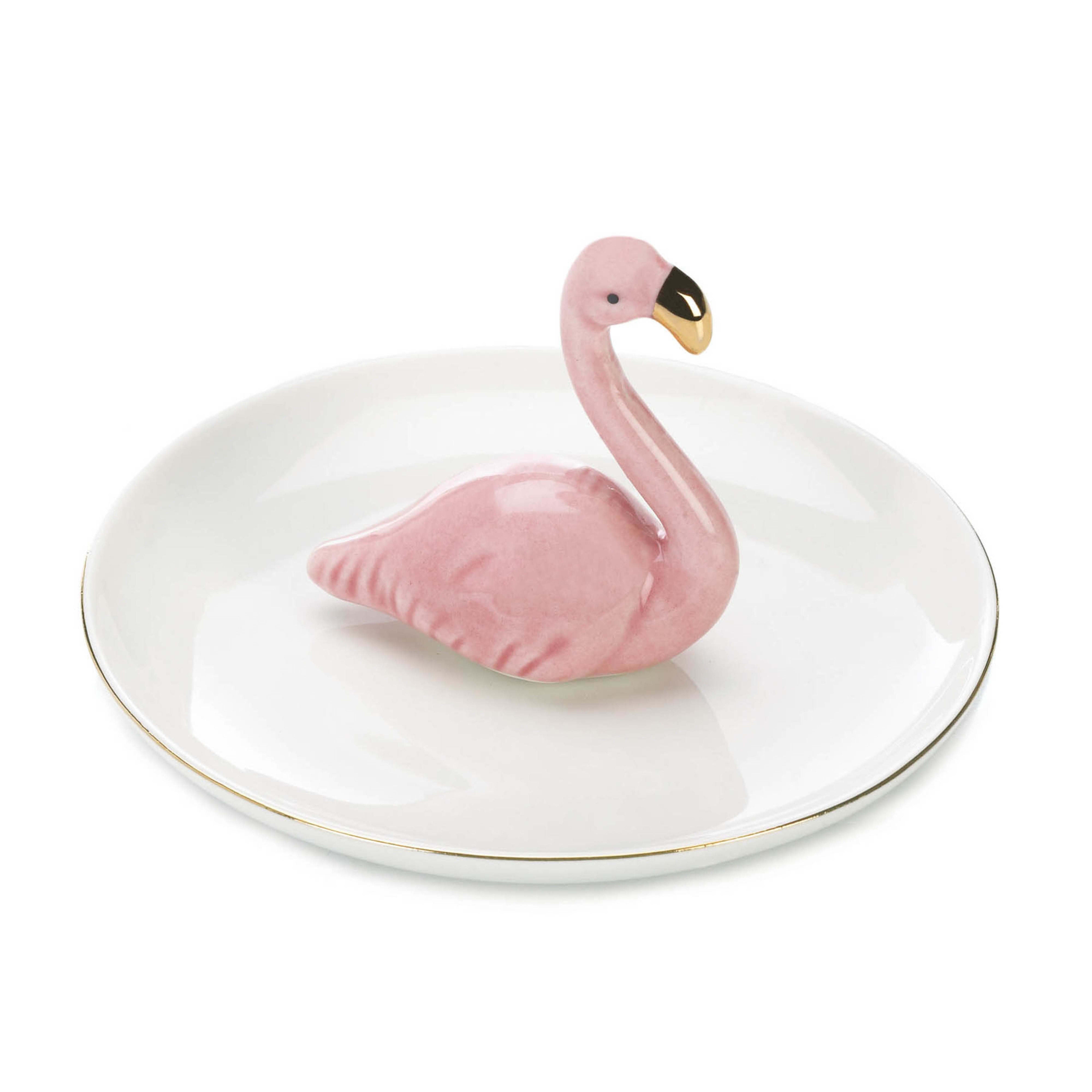 Flamingo Ring Dish for Jewelry Ring Holder Earring Dish Trinket Tray Organizer-xinru