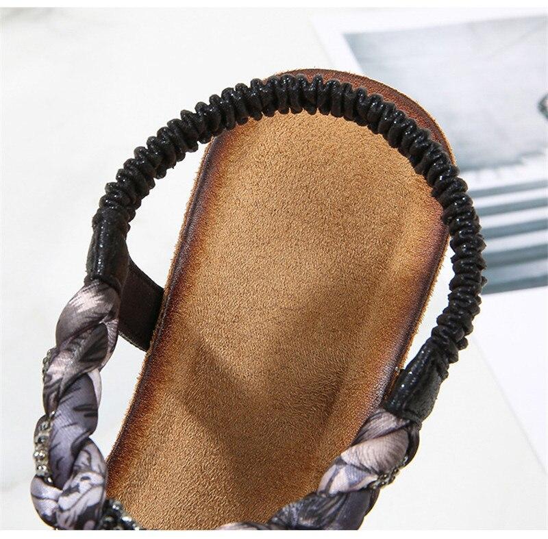 Women Bohemia Clip Toe Beach Wedges Sandals-xinru