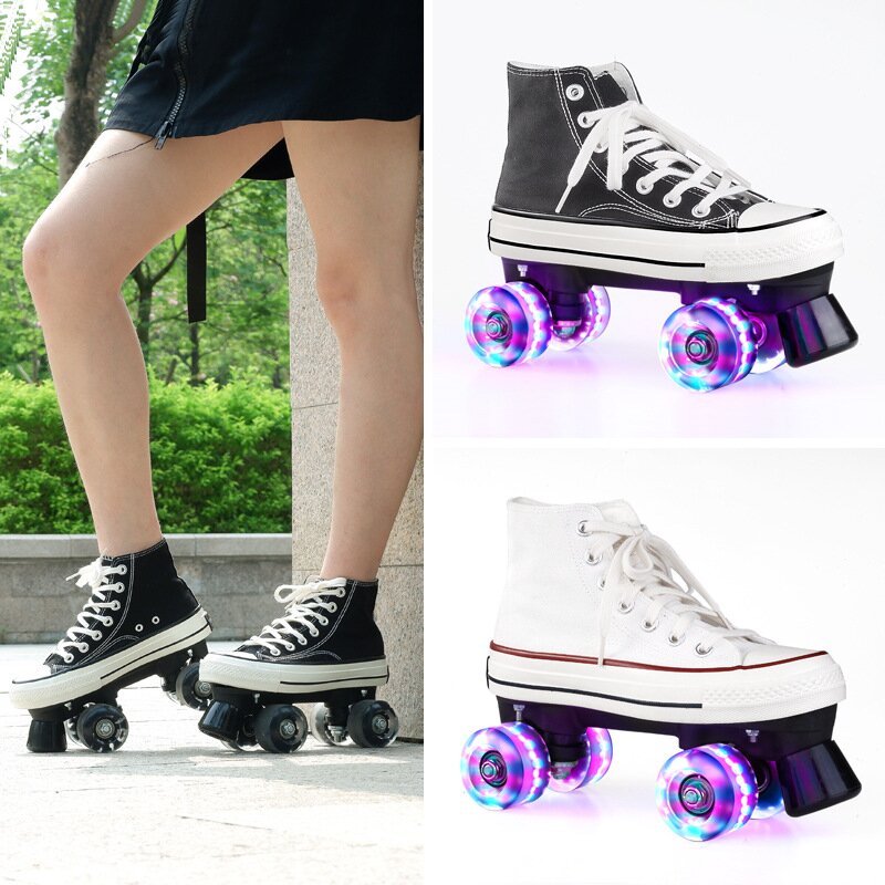 Canvas Flash Roller Skates-xinru shop