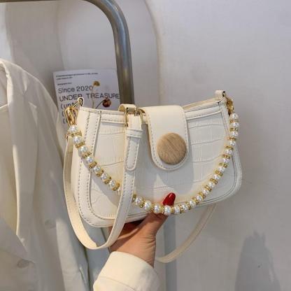 パールチェーンショルダーバッグ-xinru shop