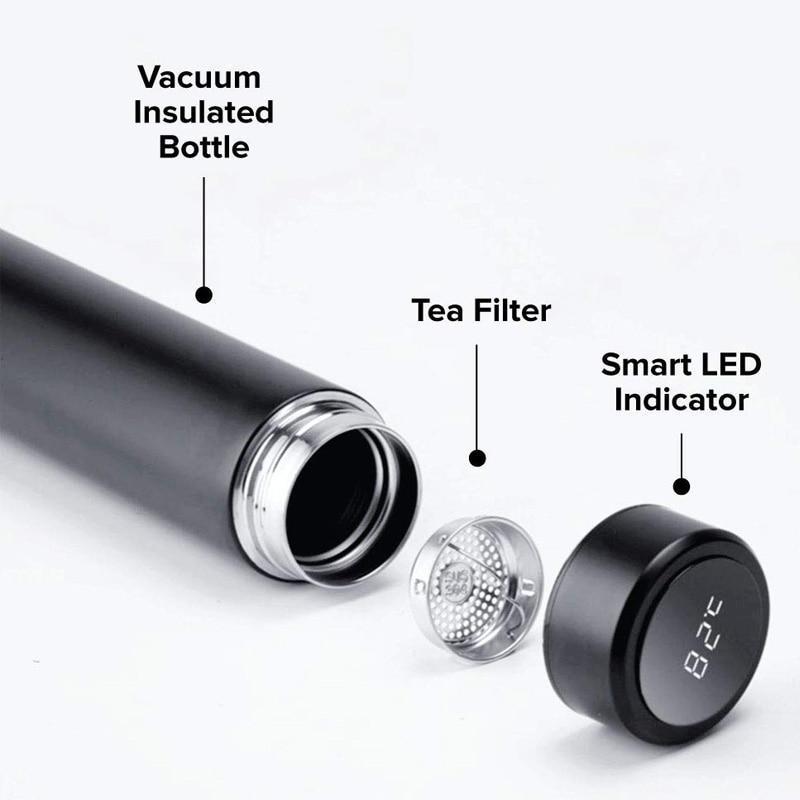 Intelligent Insulated Thermos Bottle with Temperature Display-xinru