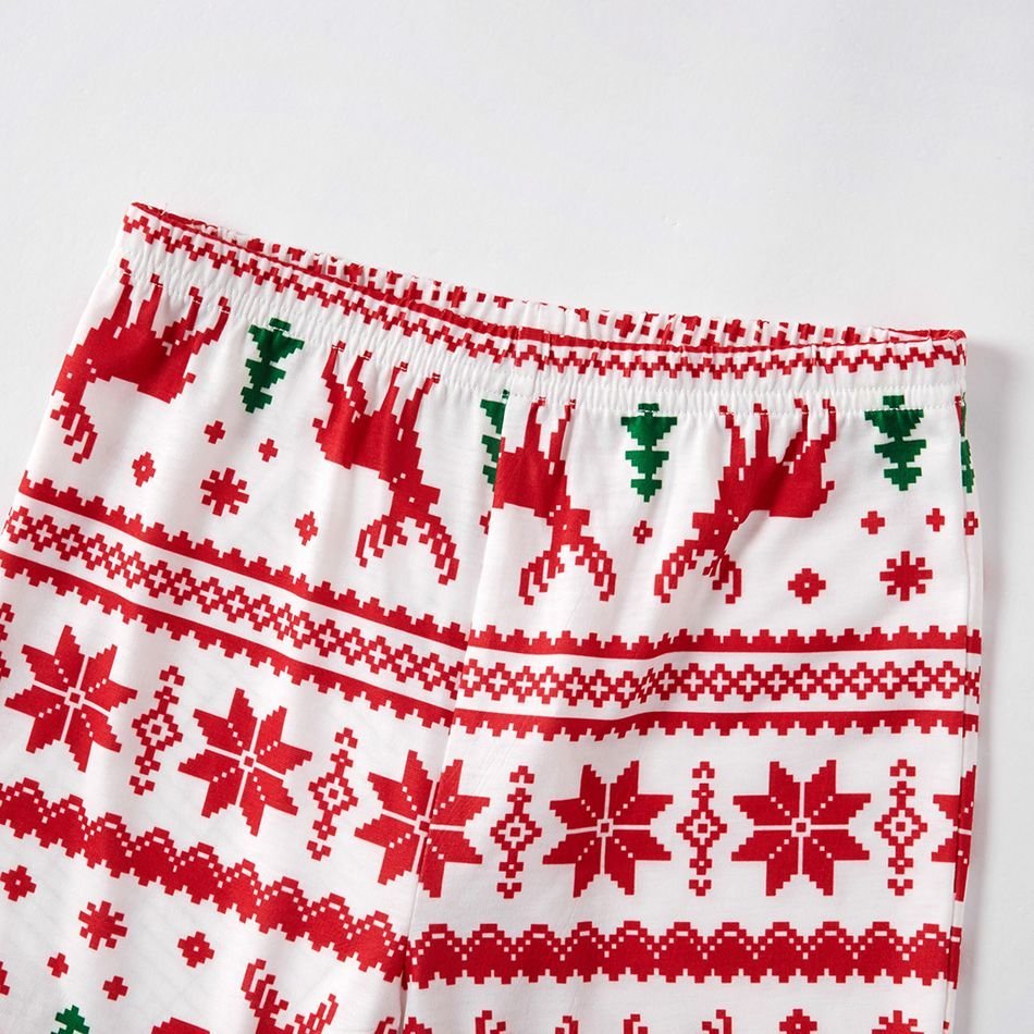 Plus Size Christmas Reindeer and Snowflake Patterned Family Matching Pajamas Sets-xinru shop