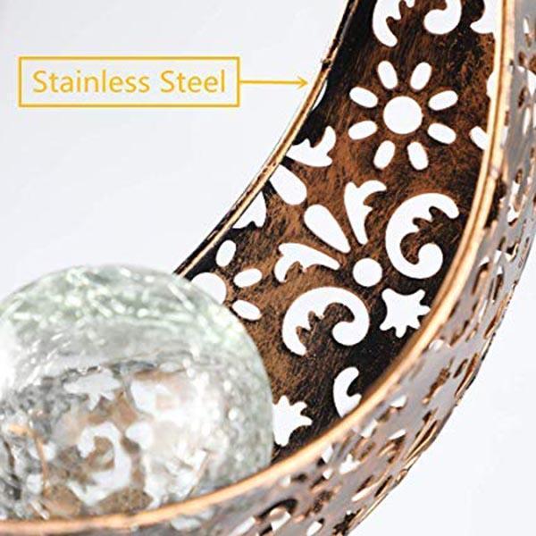 Solar Moon Crackle Garden Decor Light-xinru shop