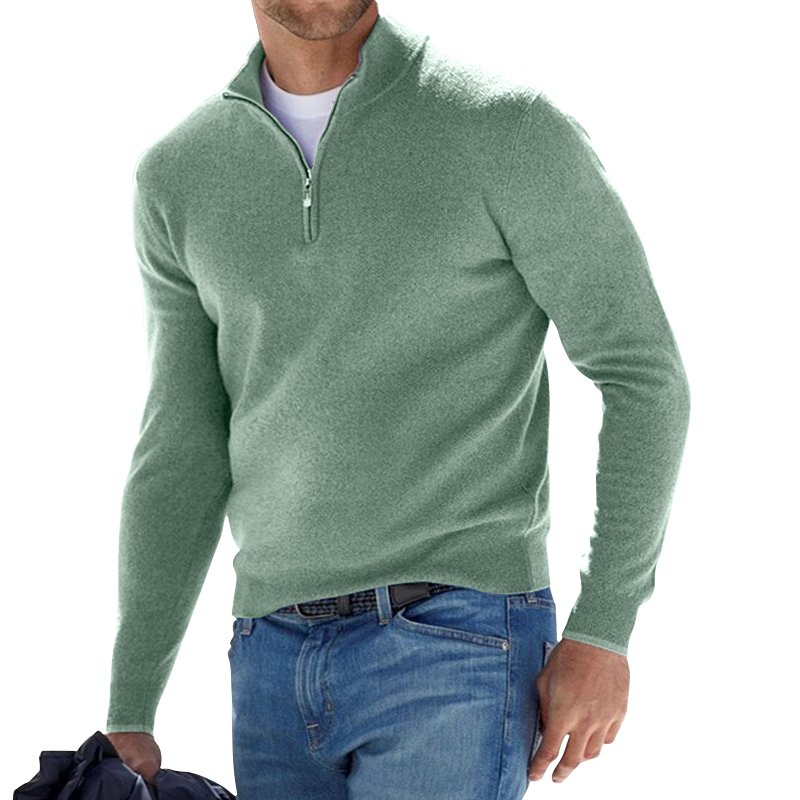 Men's Cashmere Zipper Sweater-xinru