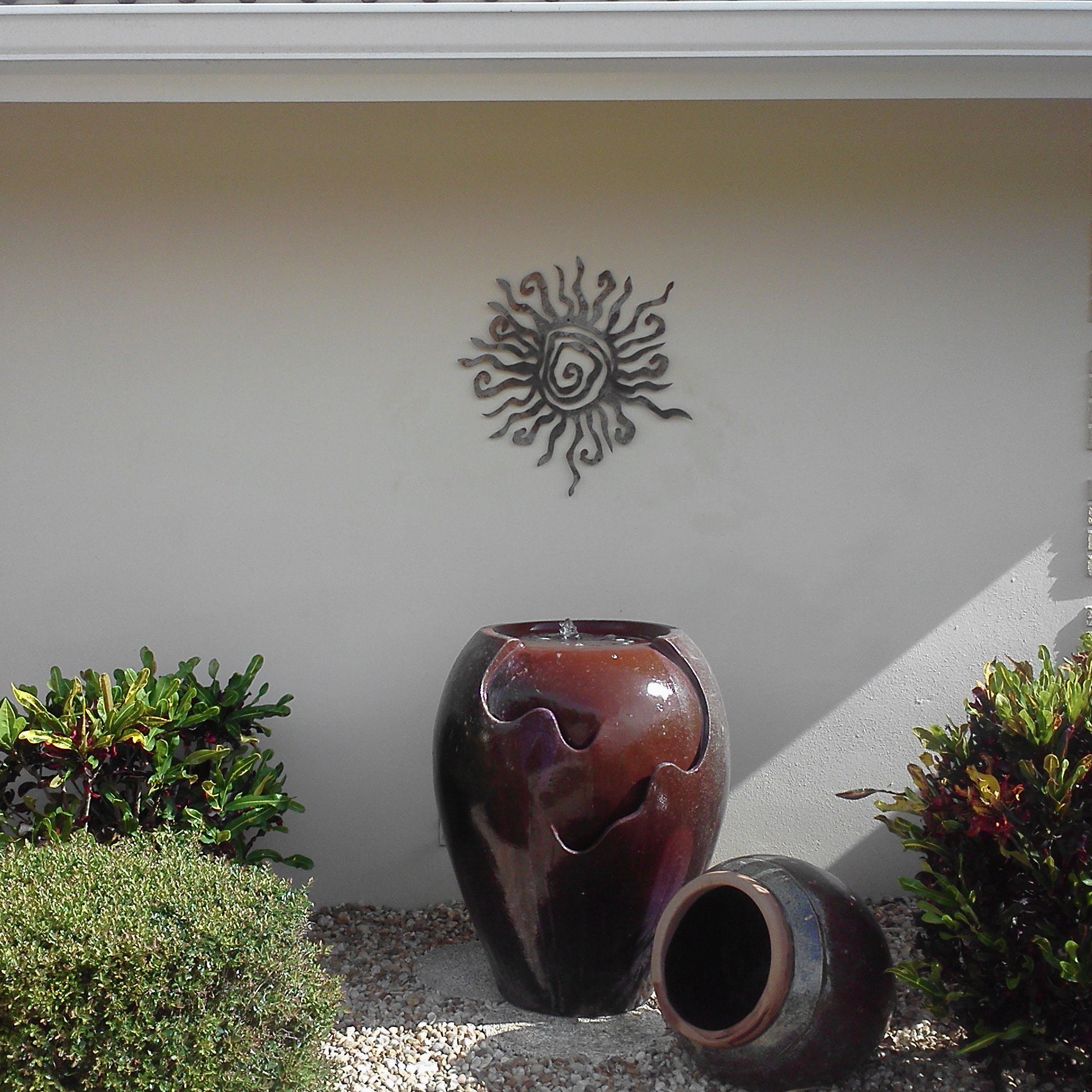 Wrought Iron Metal Sun Decorative Metal Wall Art-xinru