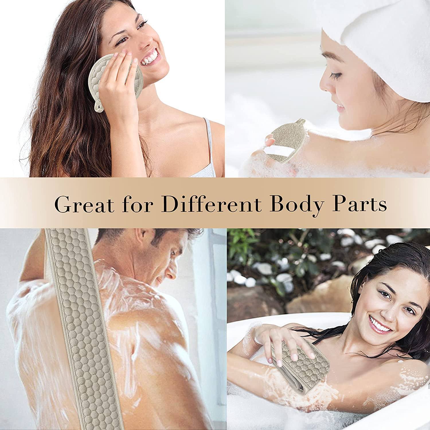 Exfoliating Loofah Pads Body Bath Sponge Back Scrubber Brush-xinru