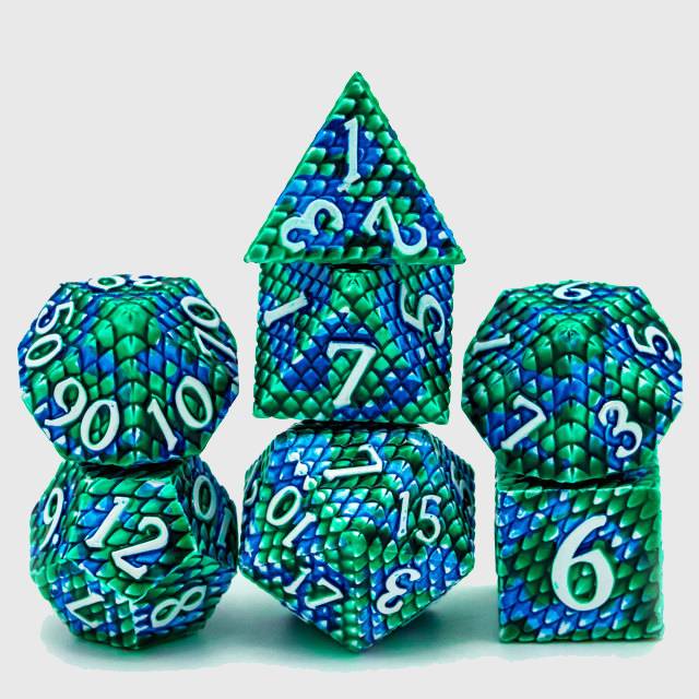 Dragon Scales Metal Dice Set  DND Tabletop Gaming-xinru